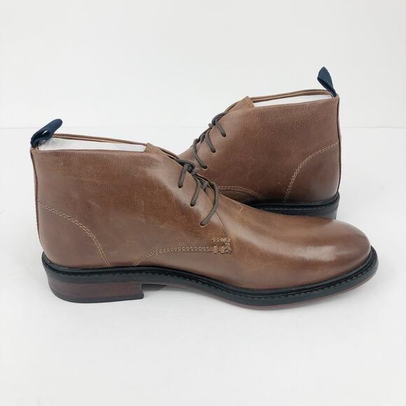 STEVE MADDEN Mens GNOMIE Chukka Boots 9 Brown Lace Up Leather NWOB main image 6